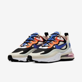 Nike Air Max 270 React - Női Utcai Cipő - Khaki/Fekete/Kék